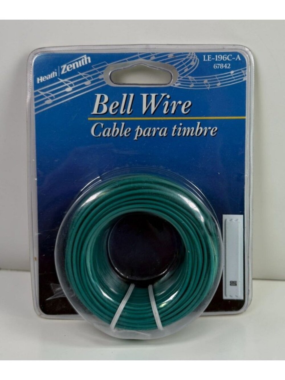 Heath Zenith Bell Wire LE-196C-A 20 Gauge Green 65 Feet Doorbell Chimes
